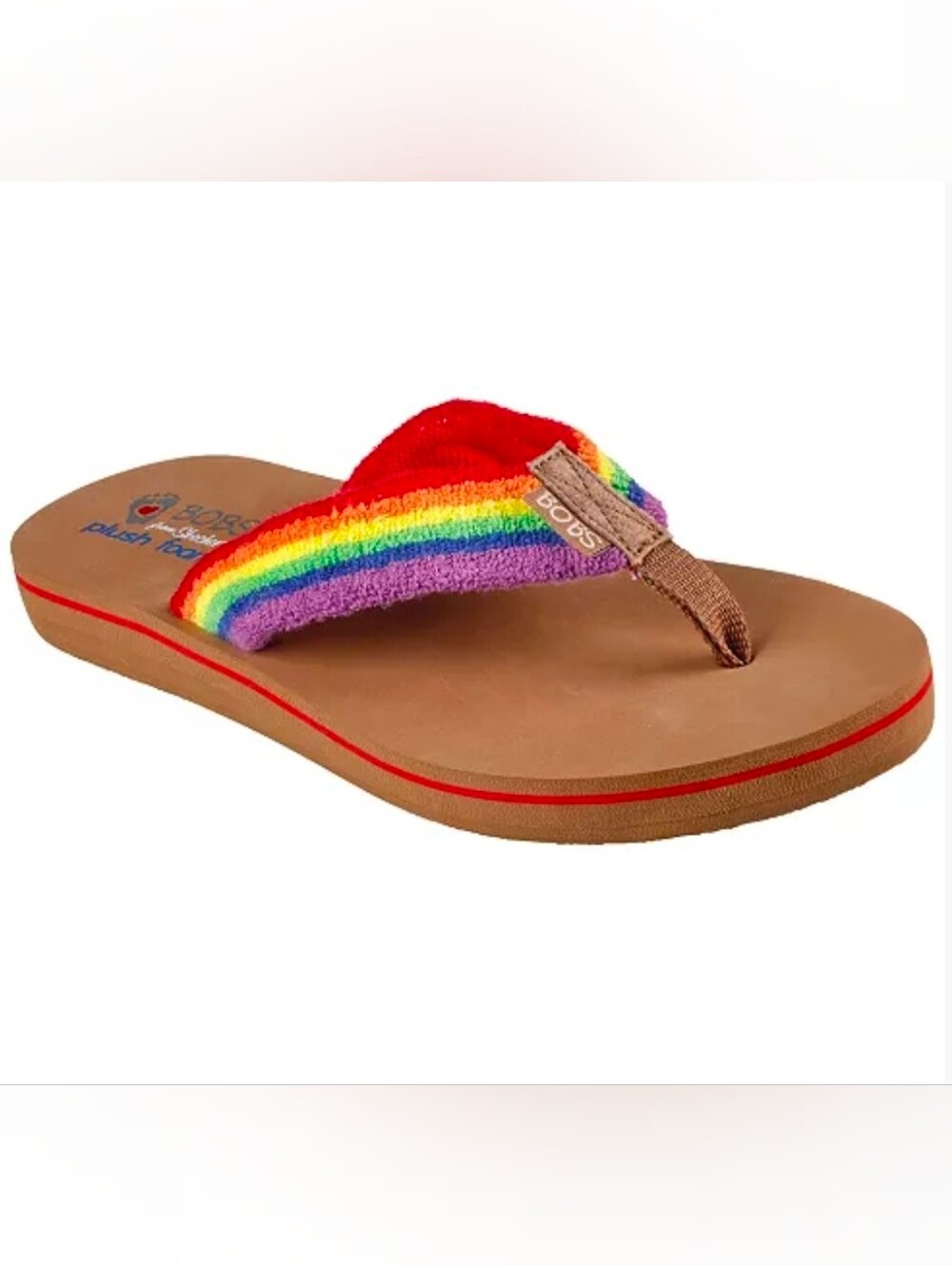 Skechers BOBS Rainbow Strap Brown Sunset Flip Flops